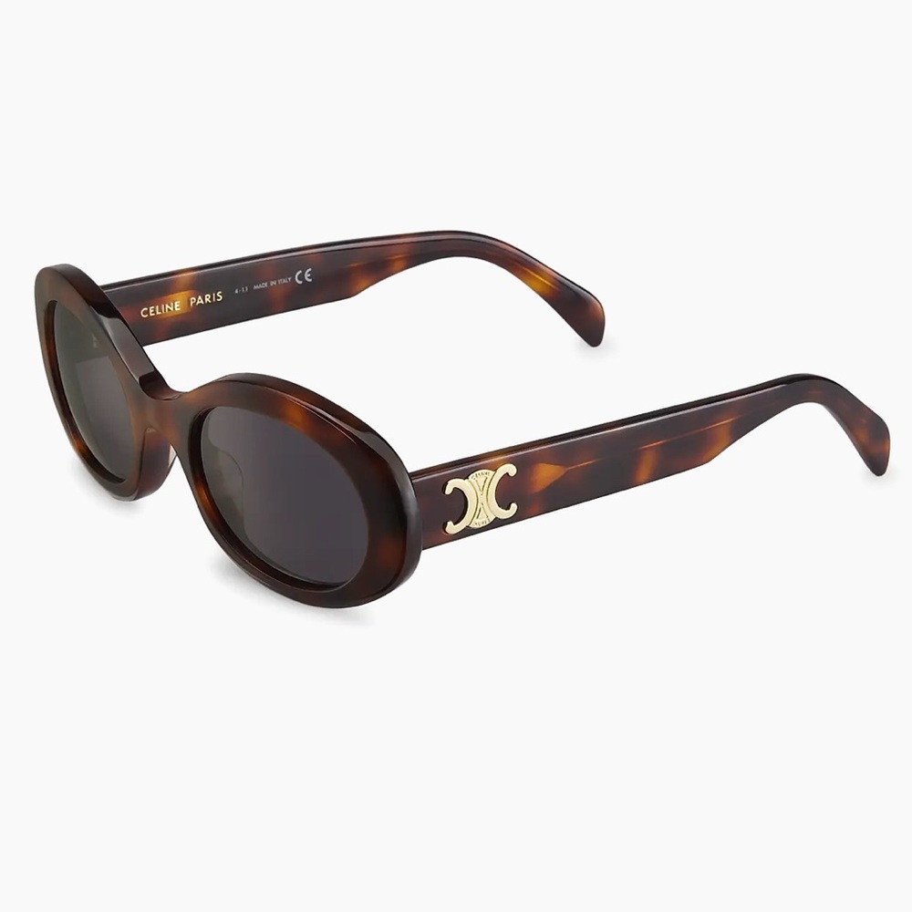 NWOT Celine Brown Sunglasses Tortoise with Gold Accents